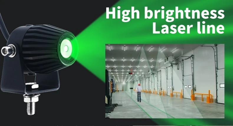 Máy chiếu vạch laser xe nâng XRL tạo đường thẳng màu xanh lá dẫn đường an toàn trên sàn kho