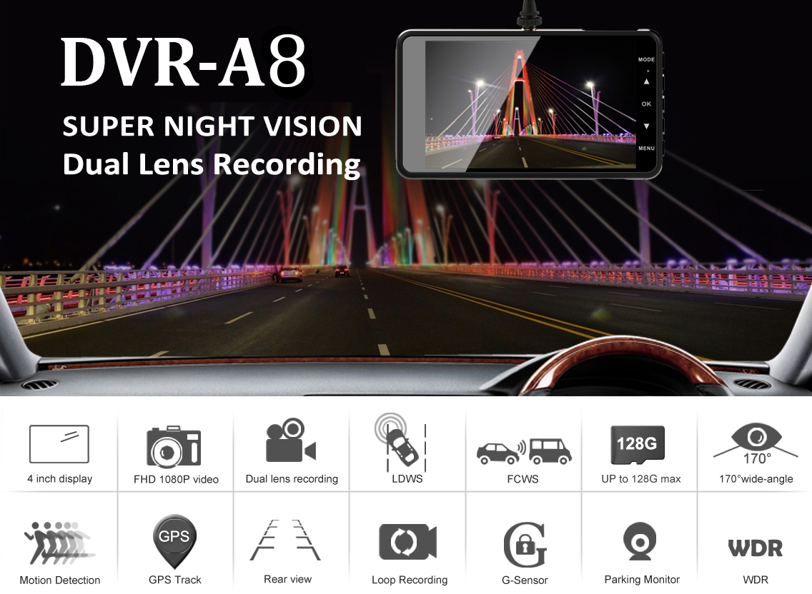 Camera hành trình Full HD QA-A8 - Image 4